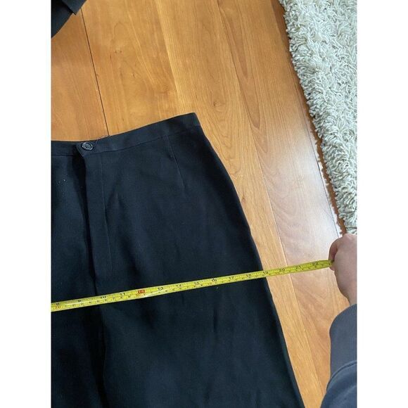 Philippe Adec Paris Pant Suit Set Black Wool 2 Piece Size 8 - Picture 11 of 14